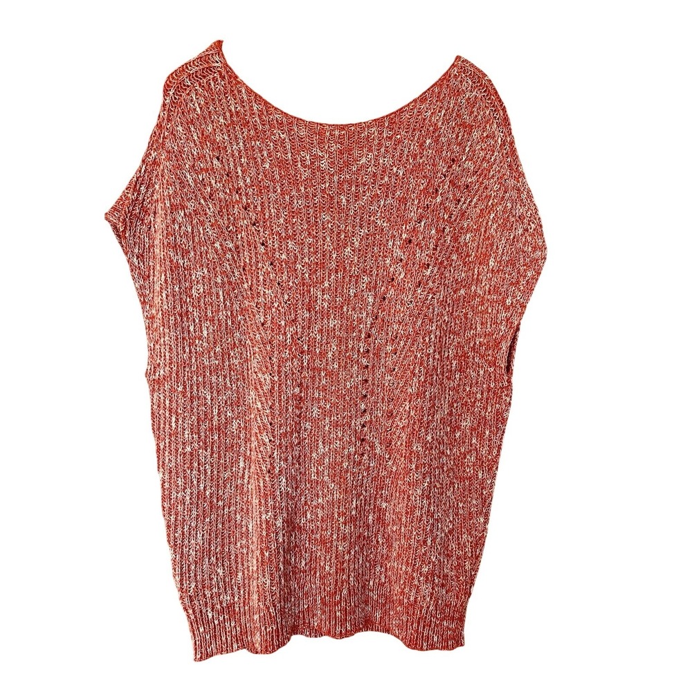Pilcro Burnt Orange Knit Sweater Drapey Kimono Sleeve Oversized Boho Size S‎